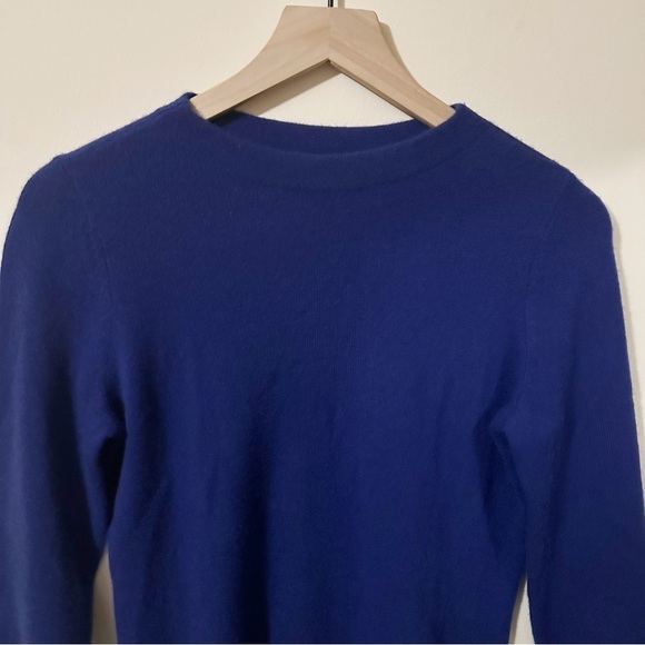 Talbots Pure Cashmere Womens Navy Blue 3/4 Sleeve Sweater Sz. SP - Picture 7 of 9